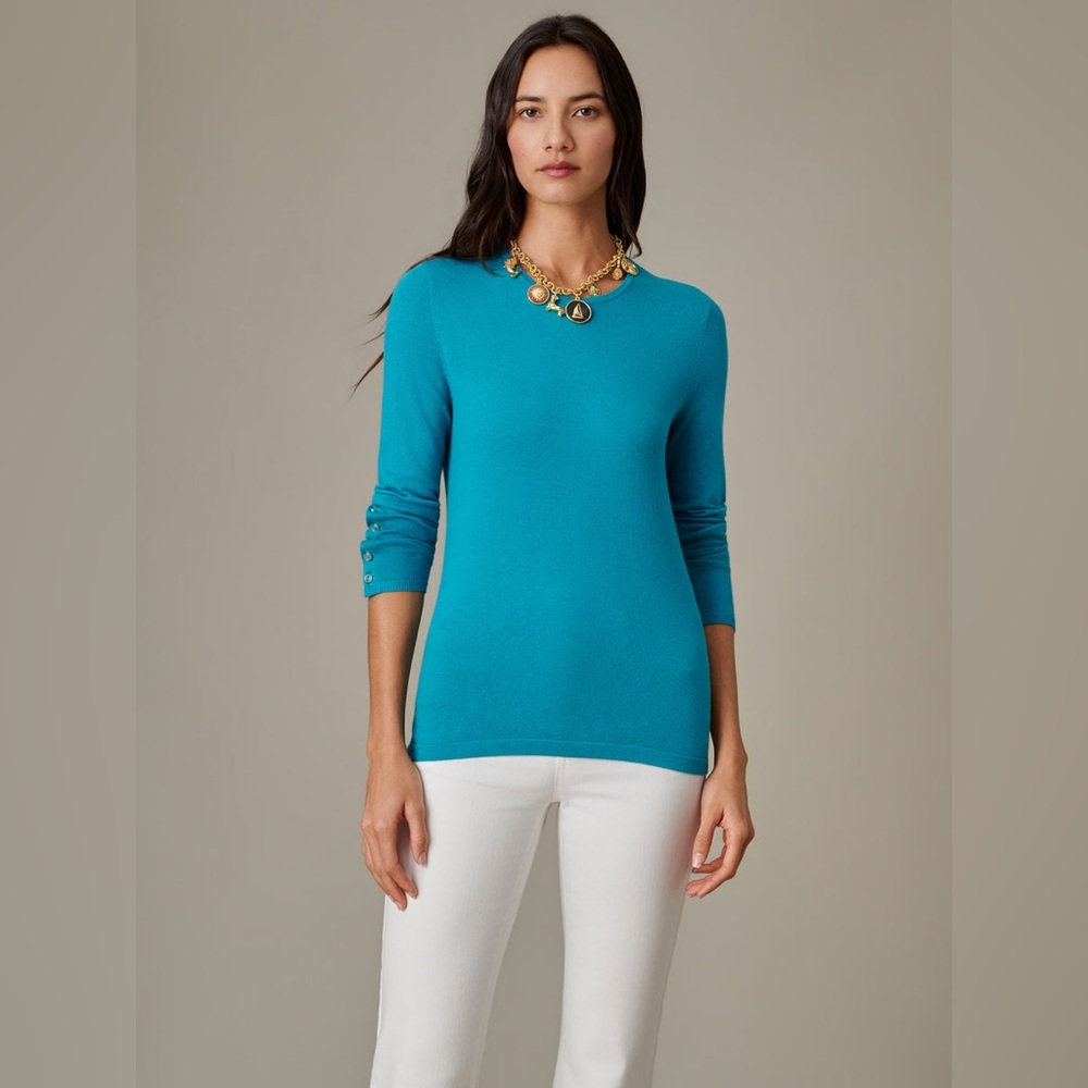 NWT J. McLaughlin Teal Jamey Sweater Medium